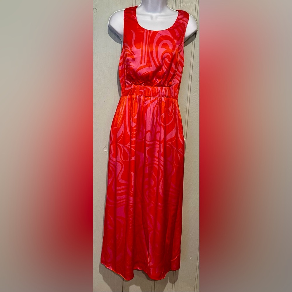DREW Bold Pink and Red Dress